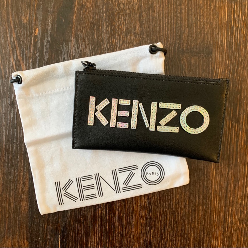 Kenzo Kontrast Holographic Zippered Card Holder